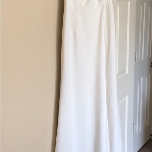Lulus song of love white off the shoulder formal dress - Picture 4 of 5